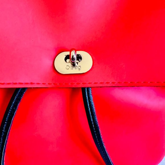 EUC O BAG RED BACKPACK WITH REMOVABLE TOP FLAP COVER main image 5